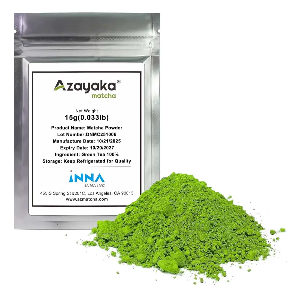 matcha-sample-package-inna Azayaka Matcha Powder Sample